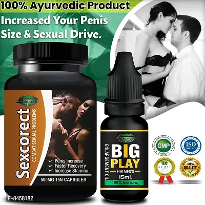 Sexorect  Big Play Capsules Oil Powerfull Men Formula For Stamina 100% Ayurvedic-thumb0