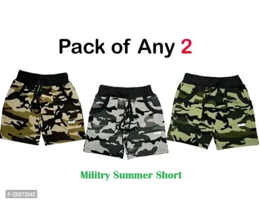 Trendy Summer Shorts for Boy with Pocket Pack of 2 Assorted color-thumb0