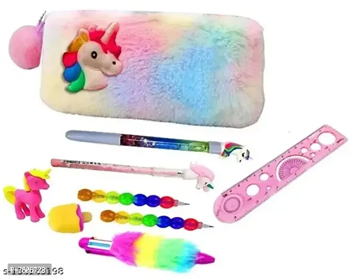 unicorn fur pouch for kids and girls
