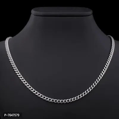 Branded Men Jewellery Valentine Silver Rope Chain Necklace for Men Husband Boys Boyfriend Gents Mens Chain for Pendants -CN136 Sterling Silver, Silver, Rhodium Plated Sterling Silver, Silver Chain