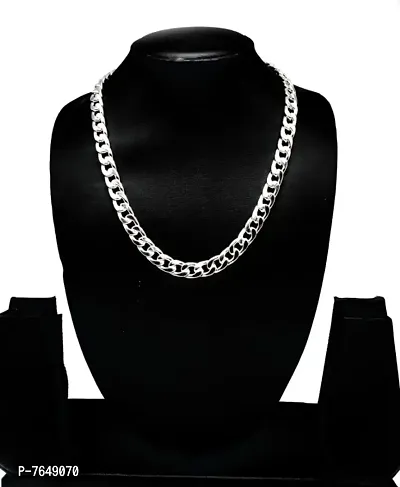 silver Plated exclusive chain for men  boys Sterling Silver Plated Chain  Silver Plated Stainless Steel Chain