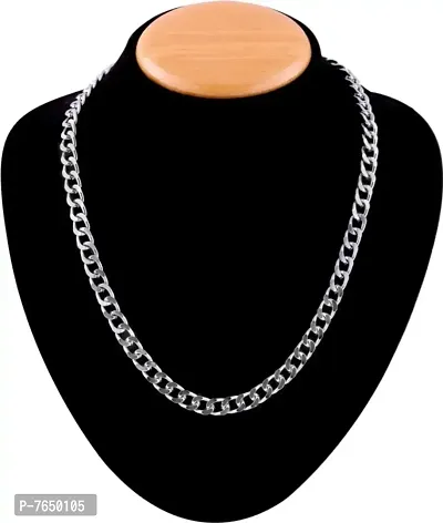 Silver Chain Sterling Matte Look For Men Boys Silver Plated Stainless Steel Chain