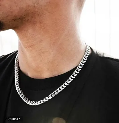 Trendy Classic Stainless Steel Spiga/Wheat Chain Interlinked Neck Chain Necklace for Men and Boys Stainless Steel Chain