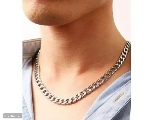 Stylish Boys Chain Silver Plated Jewellary for Men Alloy Chain-thumb0