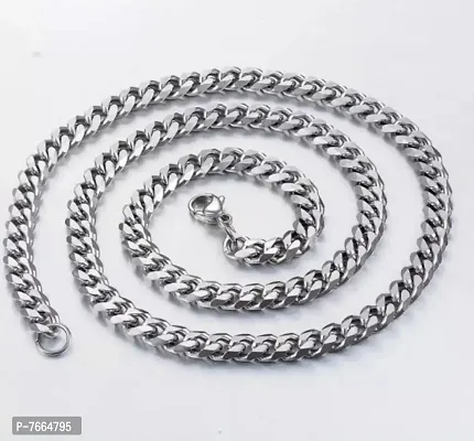 Handmade Silver plated chain for Men Silver Plated Stainless Steel Chain Silver Plated Stainless Steel Chain-thumb0