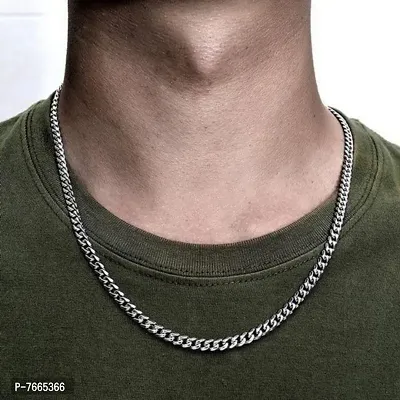 Trendy And Stylish Silver Chain For Men Stainless Steel Gold-plated Plated Brass Chain