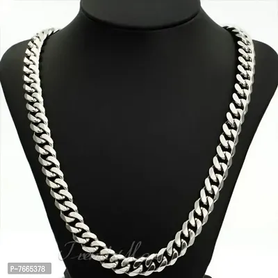 Thick and Heavy  20 inches Long Silver Plated Everyday Wear silver-plated Plated Brass Chain-thumb0