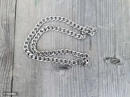 Chain for boys and men with high quality Necklace Chains for Girls Silver Plated Metal Chain-thumb0