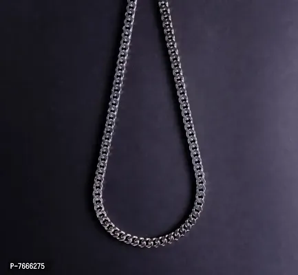 Stainless Steel Silver Chain For Men Boys Pearl Sterling Silver Plated Stainless Steel Chain-thumb0