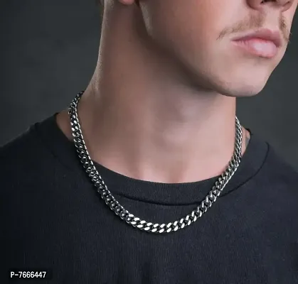 Most Trending Silver Plated Neck Chain For Men And Boys silver-plated Plated Alloy Chain-thumb0
