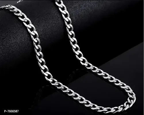 MOST POPULER Stainless Steel Silver Chain For Men Boys Sterling Silver Plated Chain Silver Plated Stainless Steel Chain-thumb0