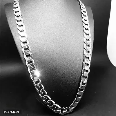 Most Popular Curb Design Silver plated chain stylish(20-22inch) Silver Plated Alloy Chain-thumb0