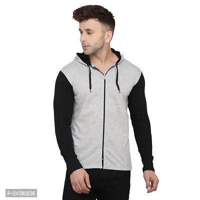 Stylish Multicoloured Cotton Blend Solid Long Sleeves Hoodies For Men