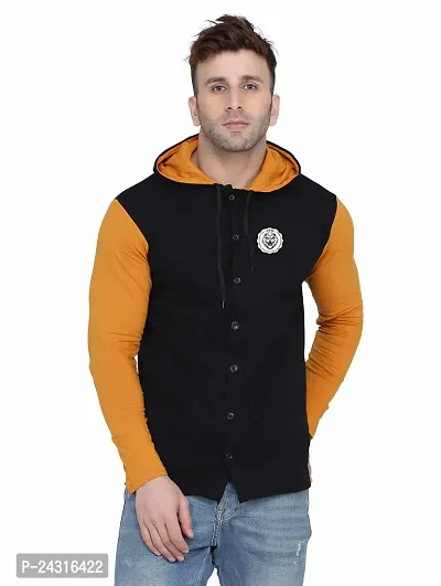 Trendy Multicoloured Cotton Blend Solid Hoodies For Men