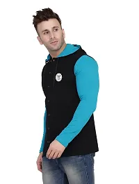 Trendy Multicoloured Cotton Blend Solid Hoodies For Men-thumb2