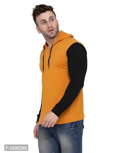 Stylish Multicoloured Cotton Blend Solid Long Sleeves Hoodies For Men-thumb3