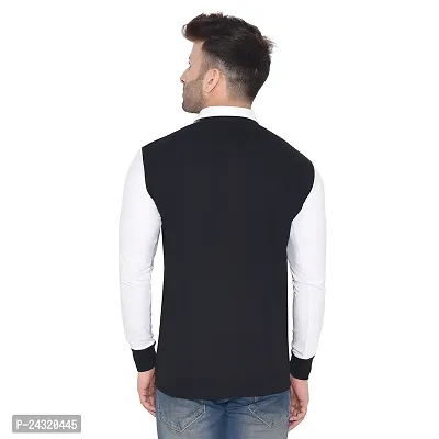 Stylish Black Cotton Blend Long Sleeves Regular Fit Casual Shirt For Men-thumb2