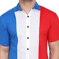 Stylish Multicoloured Cotton Blend Short Sleeves Regular Fit Casual Shirt For Men-thumb4