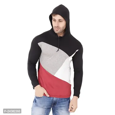 Stylish Multicoloured Cotton Blend Solid Long Sleeves Hoodies For Men-thumb0