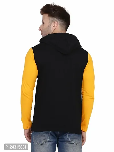 Trendy Multicoloured Cotton Blend Solid Hoodies For Men-thumb2