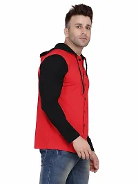 Stylish Multicoloured Cotton Blend Solid Long Sleeves Hoodies For Men-thumb2