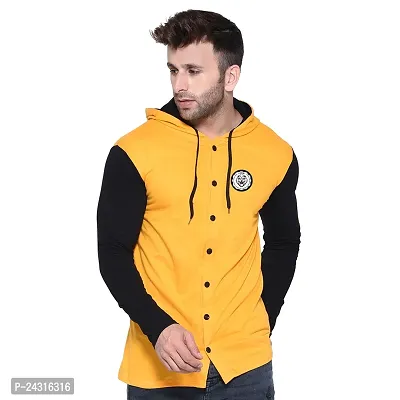 Trendy Multicoloured Cotton Blend Solid Hoodies For Men