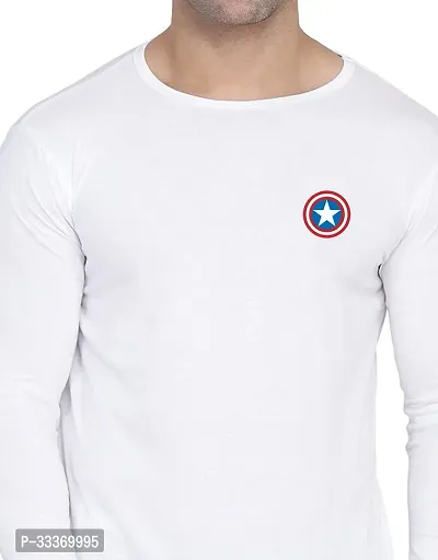 Reliable White Cotton Blend Solid Round Neck Tshirt For Men-thumb4