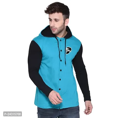 Trendy Multicoloured Cotton Blend Solid Hoodies For Men