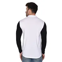 Stylish White Cotton Blend Long Sleeves Regular Fit Casual Shirt For Men-thumb1