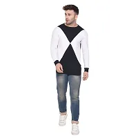 Stylish Multicoloured Cotton Blend Long Sleeves Solid T-Shirt For Men-thumb3