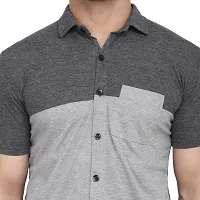 Stylish Multicoloured Cotton Blend Short Sleeves Regular Fit Casual Shirt For Men-thumb4