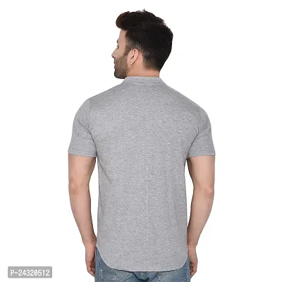 Stylish Silver Cotton Blend Short Sleeves Regular Fit Casual Shirt For Men-thumb2