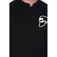 Stylish Black Cotton Blend Short Sleeves Regular Fit Casual Shirt For Men-thumb4