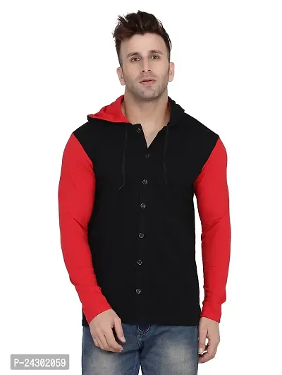 Stylish Multicoloured Cotton Blend Solid Long Sleeves Hoodies For Men