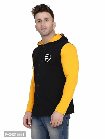 Trendy Multicoloured Cotton Blend Solid Hoodies For Men-thumb3