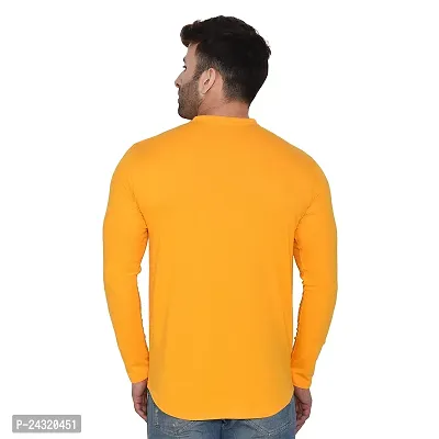 Stylish Yellow Cotton Blend Long Sleeves Regular Fit Casual Shirt For Men-thumb2