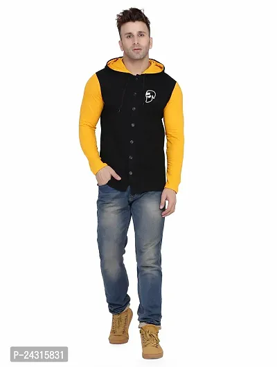 Trendy Multicoloured Cotton Blend Solid Hoodies For Men-thumb4