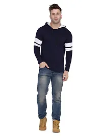 Stylish Multicoloured Cotton Blend Solid Long Sleeves Hoodies For Men-thumb3