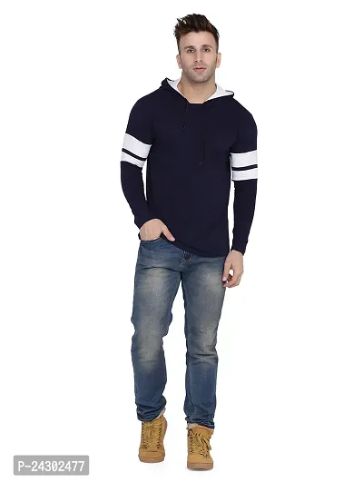 Stylish Multicoloured Cotton Blend Solid Long Sleeves Hoodies For Men-thumb4