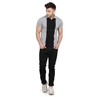 Stylish Multicoloured Cotton Blend Short Sleeves Regular Fit Casual Shirt For Men-thumb3