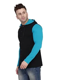 Stylish Multicoloured Cotton Blend Solid Long Sleeves Hoodies For Men-thumb2