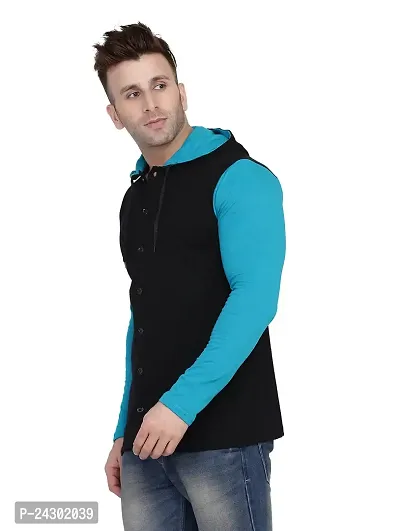 Stylish Multicoloured Cotton Blend Solid Long Sleeves Hoodies For Men-thumb3