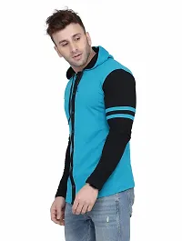 Stylish Multicoloured Cotton Blend Solid Long Sleeves Hoodies For Men-thumb2