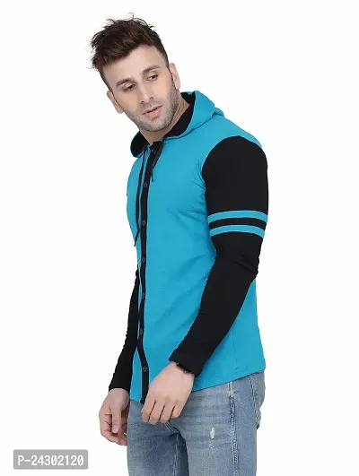 Stylish Multicoloured Cotton Blend Solid Long Sleeves Hoodies For Men-thumb3