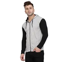 Stylish Multicoloured Cotton Blend Solid Long Sleeves Hoodies For Men-thumb2