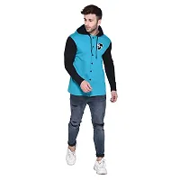 Trendy Multicoloured Cotton Blend Solid Hoodies For Men-thumb3