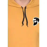 Stylish Golden Cotton Blend Solid Sleeveless Hoodies For Men-thumb4