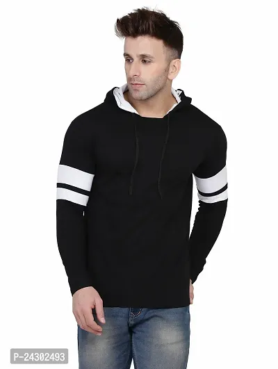 Stylish Multicoloured Cotton Blend Solid Long Sleeves Hoodies For Men