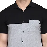 Stylish Multicoloured Cotton Blend Short Sleeves Regular Fit Casual Shirt For Men-thumb4