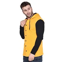 Stylish Multicoloured Cotton Blend Solid Long Sleeves Hoodies For Men-thumb1